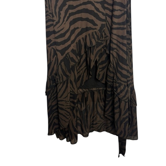 BA&SH Selena Zebra Print High Low Maxi Dress Size Small - Picture 6 of 16